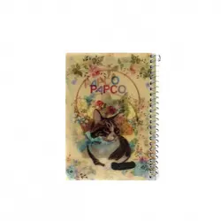 دفتر یادداشت 100 برگ سه بعدی فنر گرد پاپکو