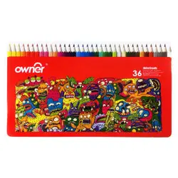 مدادرنگی 36 رنگ جعبه فلزی اونر