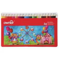 مدادرنگی 36 رنگ جعبه فلزی اونر