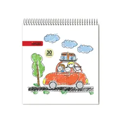 دفاتر نقاشی 30 برگ سیم از بالا طرح کودکانه ایمان