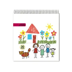 دفاتر نقاشی 30 برگ سیم از بالا طرح کودکانه ایمان