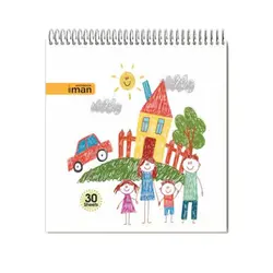 دفاتر نقاشی 30 برگ سیم از بالا طرح کودکانه ایمان
