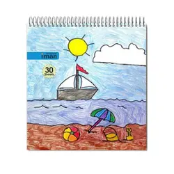 دفاتر نقاشی 30 برگ سیم از بالا طرح کودکانه ایمان