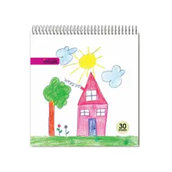 دفاتر نقاشی 30 برگ سیم از بالا طرح کودکانه ایمان