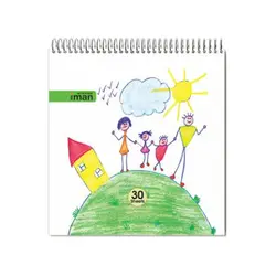 دفاتر نقاشی 30 برگ سیم از بالا طرح کودکانه ایمان