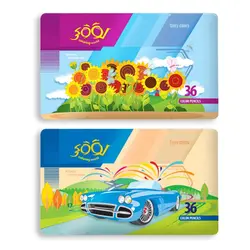 مدادرنگی 36 رنگ جعبه فلزی لوکی