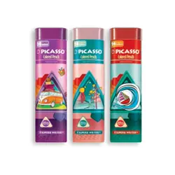 مدادرنگی 24 رنگ سه گوش فلزی پیکاسو