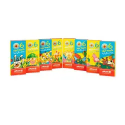 مداد رنگی کوتاه 6 رنگ آریا مدل 3071