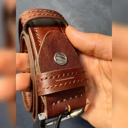 کمربند اسپرت مردانه چرم طبیعی دستدوز کد محصول:B5