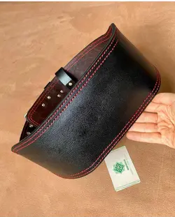 کمربند بدنسازی حرفه ای چرم طبیعی دستدوز کد‌محصول:B4