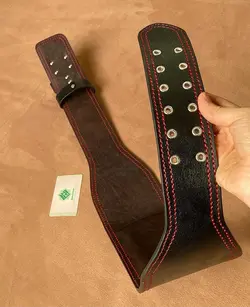 کمربند بدنسازی حرفه ای چرم طبیعی دستدوز کد‌محصول:B4