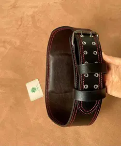 کمربند بدنسازی حرفه ای چرم طبیعی دستدوز کد‌محصول:B4