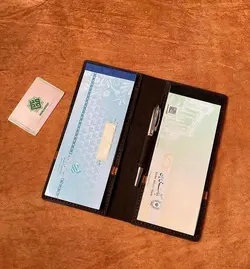 کیف دسته چک (دو تایی) چرم طبیعی دستدوز کد‌محصول: C1