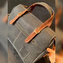 کیف مهندسی تکه دوزی چرم طبیعی دستدوز کد‌محصول:En1