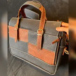 کیف مهندسی تکه دوزی چرم طبیعی دستدوز کد‌محصول:En1