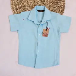 شلوارک لی – پیراهن آبی