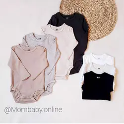 بادی آستیندار تک رنگ H&M