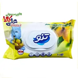 دستمال مرطوب معطر لیمو 60 عددی تنو TenoTeno Baby Wet Wipes 60 pcs