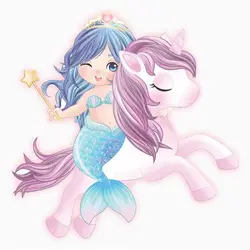 چراغ خواب نور مخفی لاکچری اتاق کودک طرح یونیکورن و پری دریایی | مونیموکالا | کد – LU003