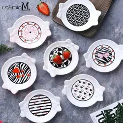 خرما خوری 2 عددی پاپیون گرد سرامیکی