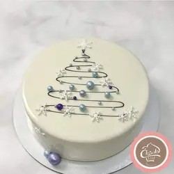 کیک کریسمس ساده