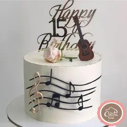 کیک تولد هنرمند موسیقی گیتار