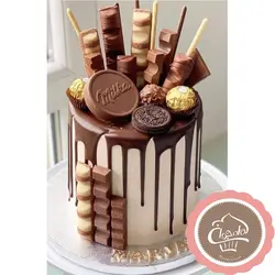کیک تولد شکلاتی دلبرانه