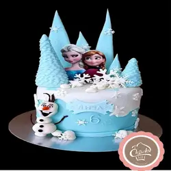 کیک تولد دخترانه السا و آنا