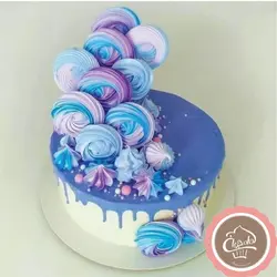 کیک مردانه آبی زیبا