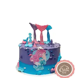 کیک پری دریایی بنفش و آبی