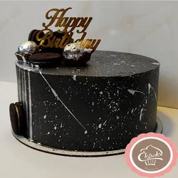 کیک مردانه مشکی نقره ای