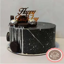 کیک مردانه مشکی نقره ای