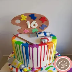 کیک هنرمند نقاشی