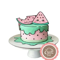 کیک کارتونی هندونه شب یلدا