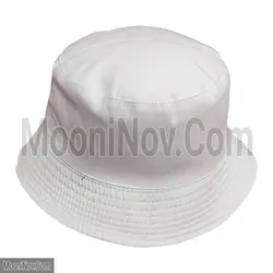 کلاه باکت کتان نخی تابستانی بزرگسال دو رو رنگی داخل مشکی