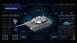 پروژه آماده افترافکت المنت تانک hud pro military tank
