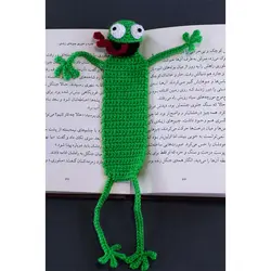 بوک‌مارک بافتنی قورباقه زبون دراز کد 06