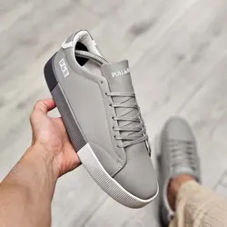 کفش کتونی مردانه مدل پول اند بیر طوسی روشن سایز 40 41 42 43 44