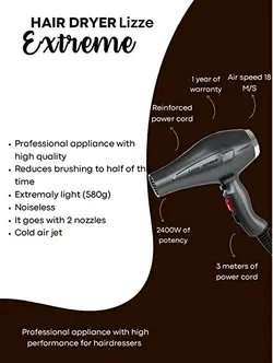 سشوار لیز حرفه ای مدل اکستریم ا Lizze EXTREME hair dryer