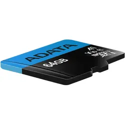 کارت حافظه microSDXC ای دیتا مدل Premier V10 A1 کلاس 10 استاندارد UHS-I سرعت 100MBps ظرفیت 64 گیگابایت