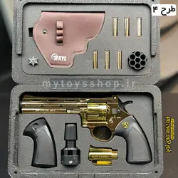 تفنگ هفت تیر نیمه فلزی پوکه پران تیر فومی