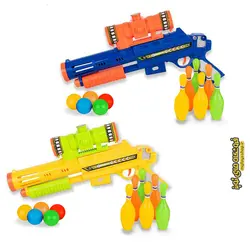 تفنگ پرتاب توپ به همراه بولینگ (پینگ پنگ) مدل 648-18