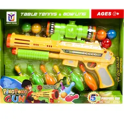 تفنگ پرتاب توپ به همراه بولینگ (پینگ پنگ) مدل 648-18