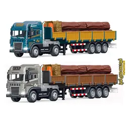 ماکت فلزی تریلی کمرشکن حمل الوار و درخت مقیاس 1:24