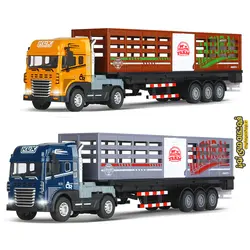 ماکت فلزی تریلی کمرشکن اصطبل دار ویژه حمل حیوانات مقیاس 1:24