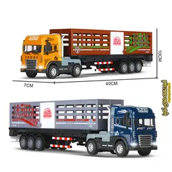 ماکت فلزی تریلی کمرشکن اصطبل دار ویژه حمل حیوانات مقیاس 1:24