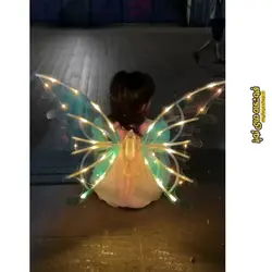 بال فرشته موزیکال و چراغدار متحرک (بال پروانه) مدل 842