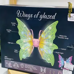 بال فرشته موزیکال و چراغدار متحرک (بال پروانه) مدل 842