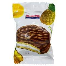 بیسکویت روکش دار  کاکائویی با طعم آناناس مقدار25گرم