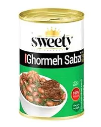 کنسرو خورشت قورمه سبزی با گوشت گیاهی سوییتی مقدار370گرم